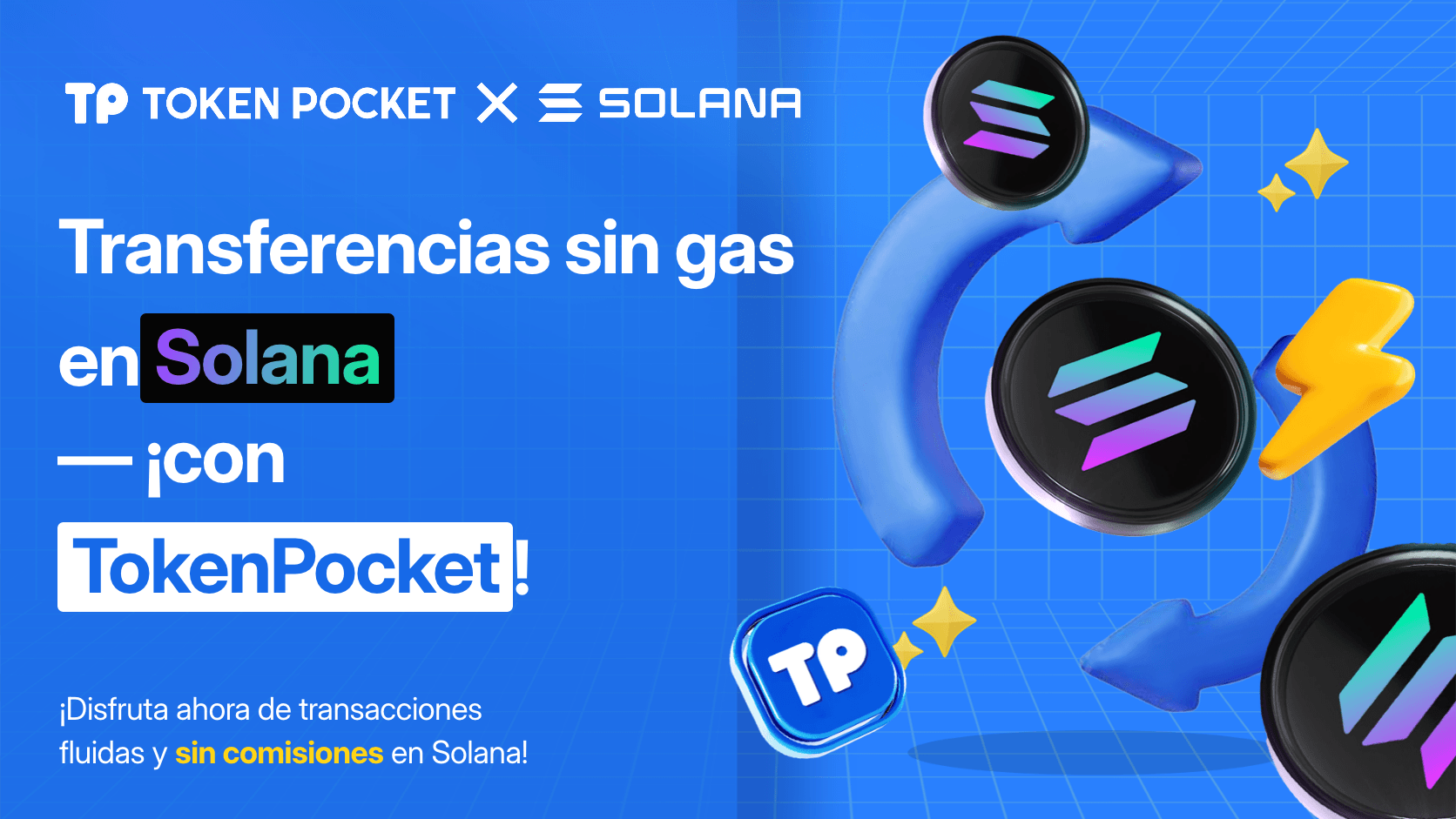 TokenPocket Nuevo Servicio: Transferencia Sin Tarifas Solana Gas!