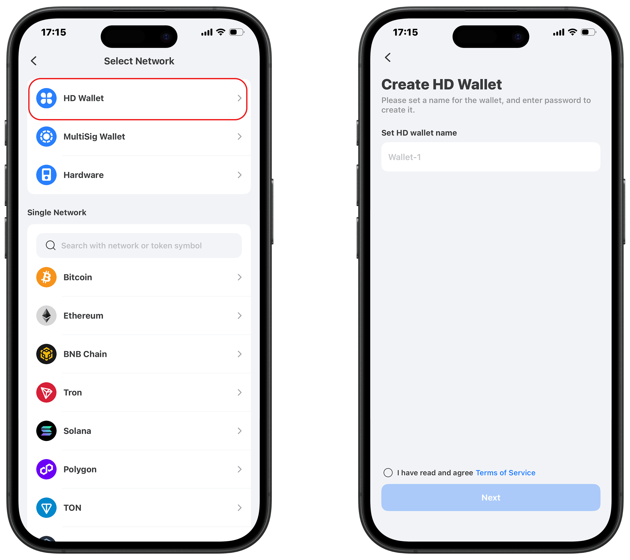 Piliin ang Identity Wallet HD