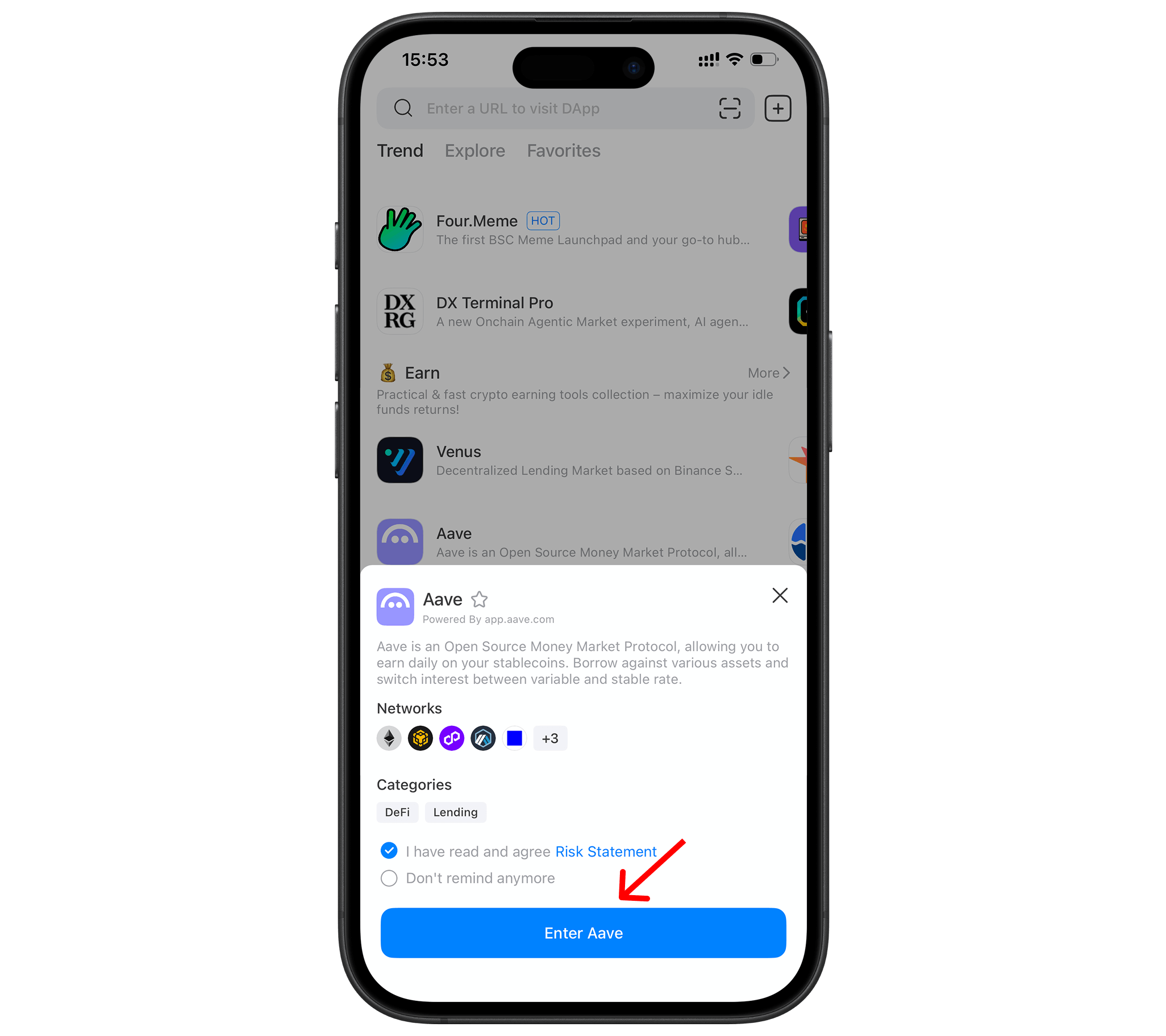 Nhập DApp